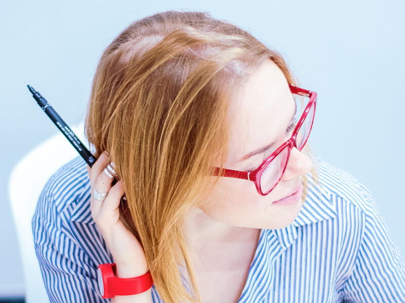 Woman in glasses